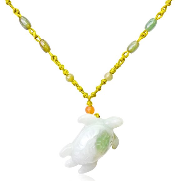 Spiritual Turtle Handmade Jade Necklace Pendant - Picture 2 of 4